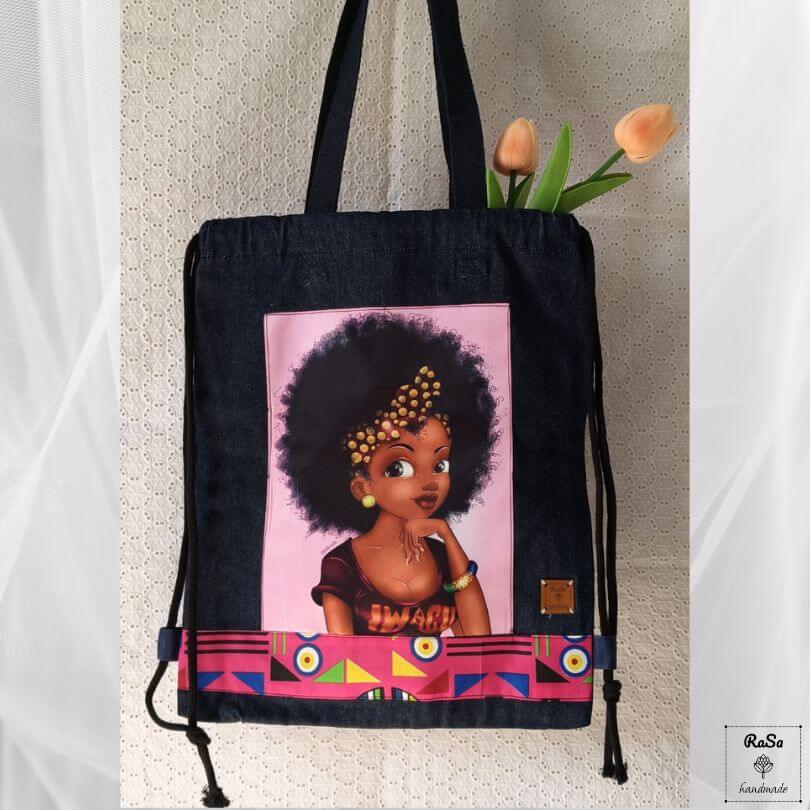 Tote Bag-Sawubona Rucksack /African Tote Bag