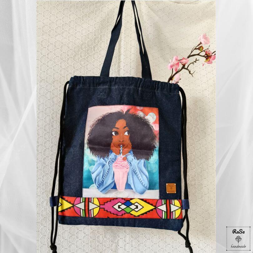 Tote Bag- Sawubona Rucksack /African Tote Bag