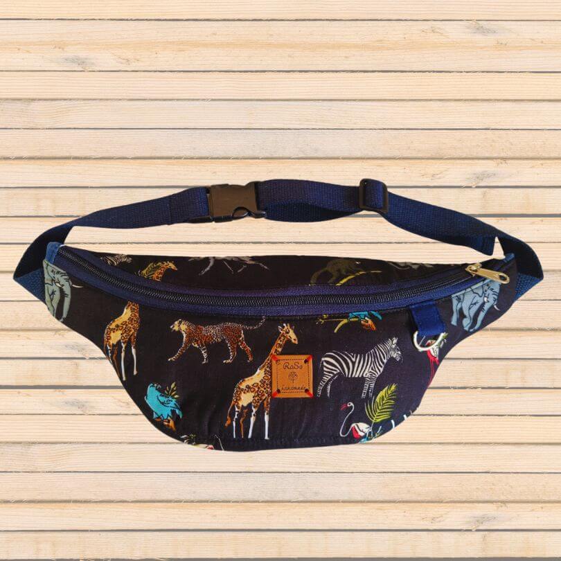 Fanny Bag – Kids Fanny Bag In Black Safari Print