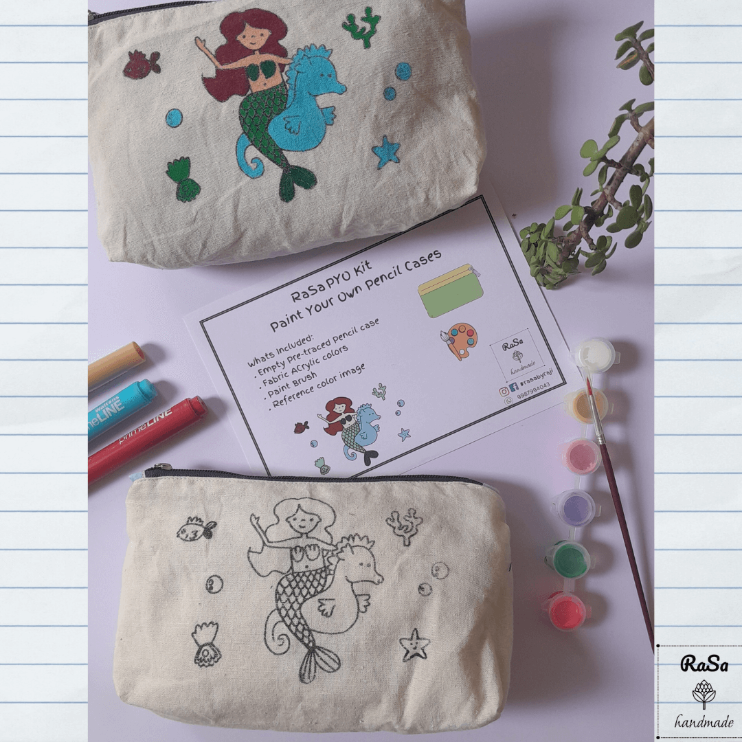 Pencil Case – DIY/PYO Paint Your Own Pencil Case MERMAID