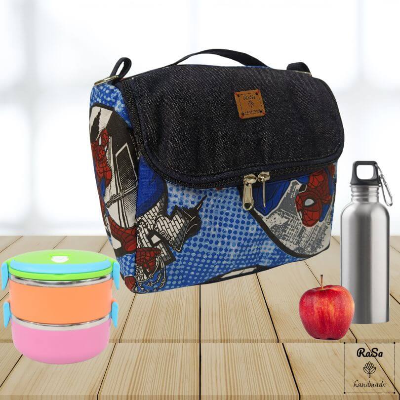 Lunch Bag For Kids In Spiderman Print