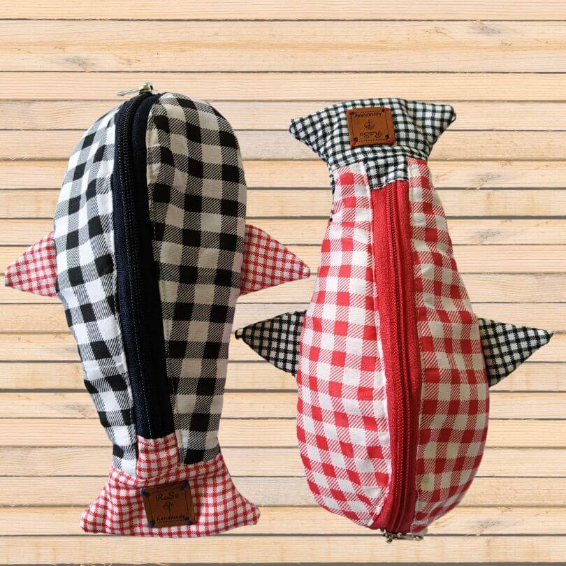 Pencil Case – Shark Pencil Case Pack Of 2 – Black And Red