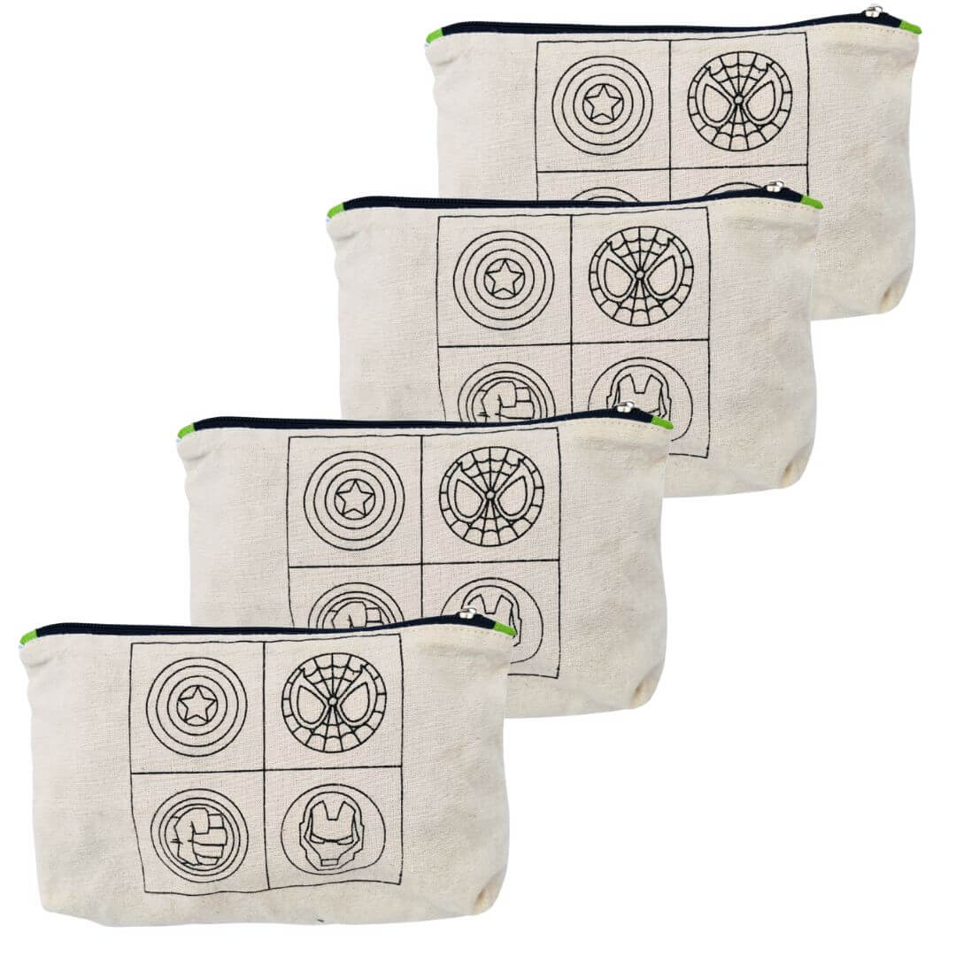 Pencil Case – DIY/PYO Paint Your Own Pencil Case PACK OF 4 AVENGERS